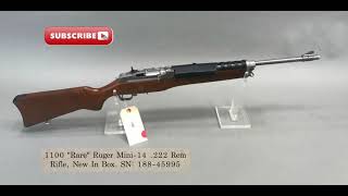 1100 Ruger Mini14 222 Remington Rifle RARE New in Box October 18 2024 [upl. by Heidie606]