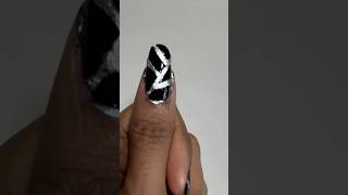 Black and silver nail polish 💅 nails nailartdesignseasytodoathome shorts [upl. by Jeffers]