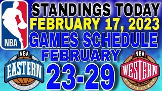 nba standings today February 17 2024  games schedule this week February 2329 2024 [upl. by Herwig]