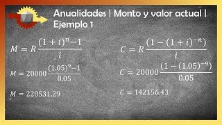 Anualidades  Monto y valor actual  Ejemplo 1 [upl. by Buatti]