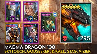 Magma Dragon 100 Hard  Skytouch Godseeker Stag Dark Kael Vizier  Raid Shadow Legends Guide [upl. by Lucas]