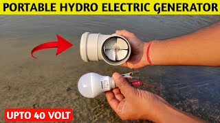 How to make a portable hydro electric generator at home  Micro hydro power plant [upl. by Brian]