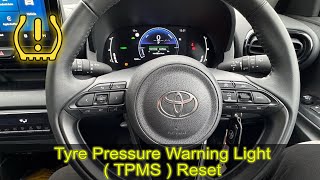 2024 TOYOTA YARIS tyre pressure warning reset [upl. by Meter]