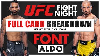 UFC Vegas 44 Font vs Aldo FULL CARD Predictions  Bets  DraftKings  Monkey Knife Fight [upl. by Masha]