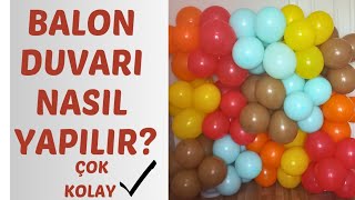 BALON DUVARI NASIL YAPILIR  Balloon Wall [upl. by Bartel]