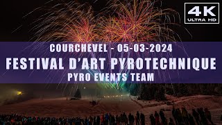 Courchevel  05032024  Festival International dArt Pyrotechnique  Pyro Events Team [upl. by Yl]