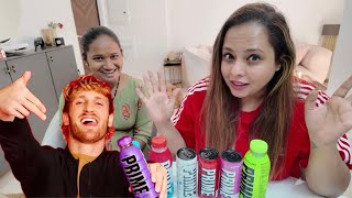 TRIED PRIME DRINK FOR THE FIRST TIME  FUNNY REACTION loganpaulvlogs primedrinks [upl. by Mufi858]