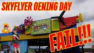 Legoland New York Minifigure Skyflyer Opening Day  Skyflyer Fail New Pretzels and New Rides [upl. by Sacttler810]