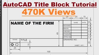 AutoCAD Title Block Creation Tutorial Complete [upl. by Leagiba]