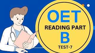 OET Reading PartB Practice Test 7 With Answers tips to manage your time to get the best results [upl. by Ahsiener]