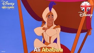 DISNEY SINGALONGS  Prince Ali  Aladdin Lyric Video  Official Disney UK [upl. by Ponce395]