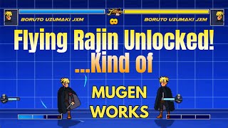 Boruto Uzumaki JXM AI Edit NEW Flying Rajin Ability Progress 2  MUGEN Works [upl. by Arlynne]