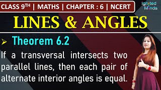 Class 9th Maths  Theorem 62  Chapter 6  Lines and Angles  NCERT [upl. by Nwadal66]