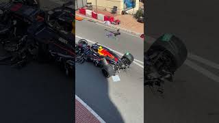 Aftermath of Sergio Perez Monaco crash [upl. by Sinaj299]