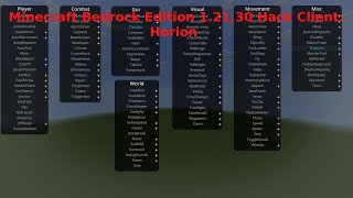 Minecraft Bedrock Edition 12130 Hack Client Horion [upl. by Ahsiner]