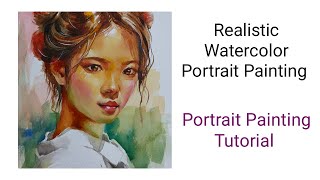 Realistic Portrait Painting ll Portrait Art ll Watercolor Portrait Tutorial ll How to make Portrait [upl. by Enelrahc693]