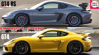 Porsche GT4 RS vs GT4 Exhaust Sound [upl. by Enitsirc211]