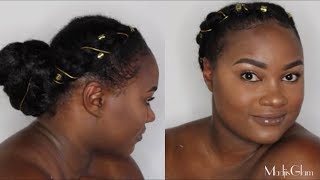 Coiffure Protectice Afro  Chignon Rapide [upl. by Sidonie]