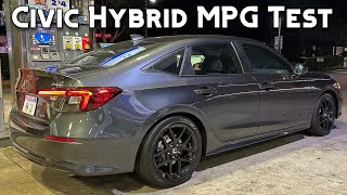 2025 Honda Civic Sport Hybrid Real World Fuel Economy Test [upl. by Nannahs]