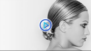 How to style hair  hairstyling classic chignon  63 [upl. by Icnarf]