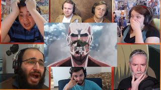 ARMIN VS BERTHOLDT ATTACK ON TITAN SEASON 3 EPISODE 17 REACTION MASHUP [upl. by Wells]