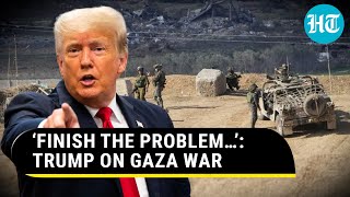 Trump Takes Bold Stand On Israel Vs Hamas War Corners Biden ‘Finish The Problem…’  Watch [upl. by Desdee]