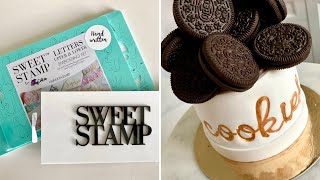 My HONEST Review of Sweet Stamps Fondant Lettering Embosser Set  How to Use Embossers on Cakes [upl. by Assirim]