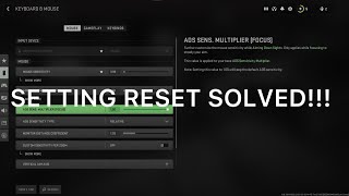 WARZONE 20 MW SETTINGS RESETTING SOLVED [upl. by Tarsuss]