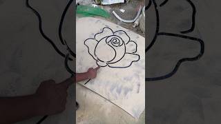 S  Rose Drawing Step by Step  Amazing Rose Drawing for Beginners art shorts [upl. by Bryner]