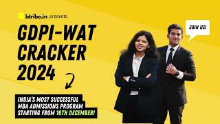 GDPIWAT cracker 2024 by BTRIBE Indias best MBA admission prep program [upl. by Dirk171]