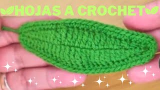 Hojas de tulipán a crochet con alambre al rededor [upl. by Ahsasal194]