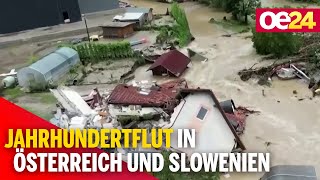 Jahrhundertflut Überschwemmungen in Österreich und Slowenien [upl. by Niuqauj995]