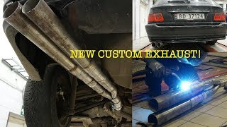 BMW E46 CUSTOM EXHAUST TURBO diesel [upl. by Keithley732]