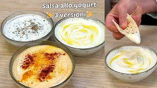 SALSA ALLO YOGURT 3 idee semplici per guarnire i tuoi piatti [upl. by Aenej304]