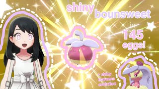 ♡ SHINY BOUNSWEET  in 145 eggs  evolution pokemon sword ♡ [upl. by Blanc]