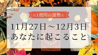 【11月27日〜12月3日】今週は学ぶ時📚😌💫当たるタロット占い🌷💭恋愛｜仕事｜人間関係 [upl. by Safoelc]