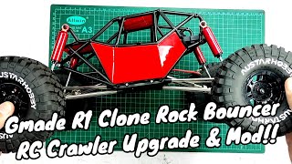 Gmade R1 Clone  Rock Bouncer  Rock Buggy  RC Crawler Upgrade amp Mod [upl. by Edveh]