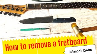 How to remove a fretboard from an electric guitar neck [upl. by Anade931]