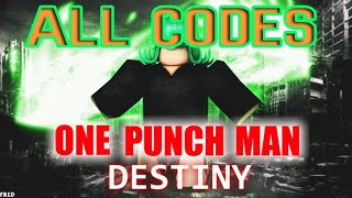 ROBLOX One Punch Man Destiny CODES [upl. by Ethbinium675]