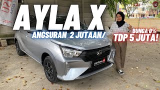 Daihatsu Turun Harga⁉️Review Daihatsu Ayla 10 Type X Terbaru 2024 [upl. by Ecnaralc]