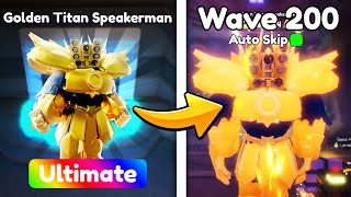 New ULTIMATE Golden Titan Speakerman is OP Toilet Tower Defense [upl. by Aicele]