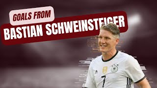 A few career goals from Bastian Schweinsteiger [upl. by Lasley443]