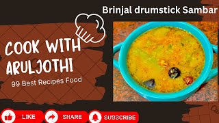 Brinjal drumstick sambar  Kathirikkai murungakkai sambar in Tamil  Quickampeasy sambar [upl. by Kielty]