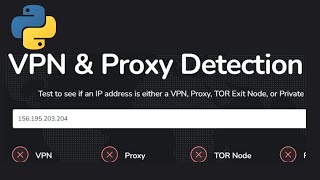 VPN amp Proxy Detection API using python [upl. by Landrum]