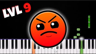 Geometry Dash  Level 9 Cycles 👉 Piano Tutorial [upl. by Ojahtnamas]