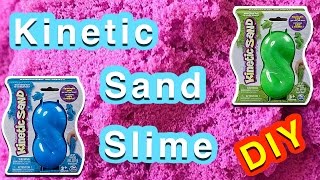 Kinetic Sand Slime  How to Make Slime with Kinetic Sand [upl. by Neddy]