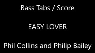 Phil Collins and Philip Bailey  Easy Lover BASS TABS  SCORE preview [upl. by Packer662]