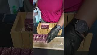 Arabian Night Blooms Bar Soap 🧼soap soapmaking soapcutting asmr soapmaker asmrsoapcutting [upl. by Chow]