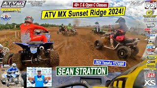 ATV MX Sunset Ridge  2024 Rd7  Sean Stratton GoPro  P2 40 C amp P3 Open C  YFZ450R XC Quad 🤘🚀🏁 [upl. by Eittod]