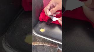 The process of quick repair of damaged leather goods [upl. by Zena]